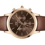 Buy Shop Daniel Wellington Iconic Chronograph St Mawes Brown Dial Brown Leather Strap Watch For Men - DW00100640 USA Online