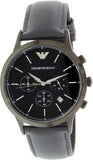 Buy Shop Emporio Armani Renato Chronograph Quartz Blue Dial Blue Leather Strap Watch For Men - AR2481 USA Online