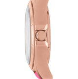 Buy Shop Marc Jacobs Henry Skeleton Pink Dial Pink Leather Strap Watch for Women - MBM1243 USA Online