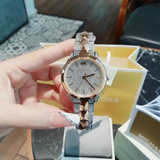 Buy Shop Michael Kors Runway Mercer Crystals Silver Dial Two Tone Steel Strap Watch For Women - MK6716 USA Online