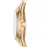 Buy Shop Michael Kors Slim Runway Gold Dial Gold Steel Strap Watch for Women - MK3477 USA Online