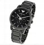 Buy Shop Emporio Armani Luigi Chronograph Black Dial Black Stainless Steel Watch For Men - AR1895 USA Online