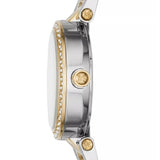 Buy Shop Michael Kors Parker White Dial Two Tone Steel Strap Watch for Women - MK6055 USA Online