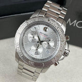 Movado Series 800 Chronograph Silver Dial Silver Steel Strap Watch For Men - 2600111