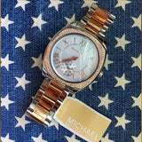 Buy Shop Michael Kors Bryn Quartz Blue Dial Two Tone Steel Strap Watch For Women - MK6136 USA Online