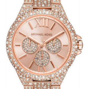 Buy Shop Michael Kors Camille Multifunctional Crystals Rose Gold Dial Rose Gold Steel Strap Watch for Women - MK6961 USA Online