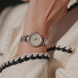 Buy Shop Emporio Armani Cleo Mother of Pearl Dial Two Tone Steel Strap Watch For Women - AR11499 USA Online