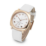 Buy Shop Marc Jacobs Mandy White Dial White Leather Strap Watch for Women - MJ8678 USA Online