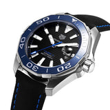 Buy Shop Tag Heuer Aquaracer Calibre 5 Automatic Black Dial Black Nylon Strap Watch for Men - WAY201C.FC6395 USA Online