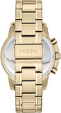 Buy Shop Fossil Dean Chronograph Champagne Dial Gold Steel Strap Watch for Men - FS4867 USA Online