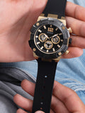 Buy Shop Guess Navigator Chronograph Black Dial Black Rubber Strap Watch for Men - GW0264G3 USA Online