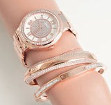 Buy Shop Guess Madison Diamonds White Dial Rose Gold Steel Strap Watch for Women - W0637L3 USA Online