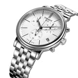Buy Shop Tissot Carson Premium White Dial Silver Steel Strap Watch For Men - T122.417.11.011.00 USA Online