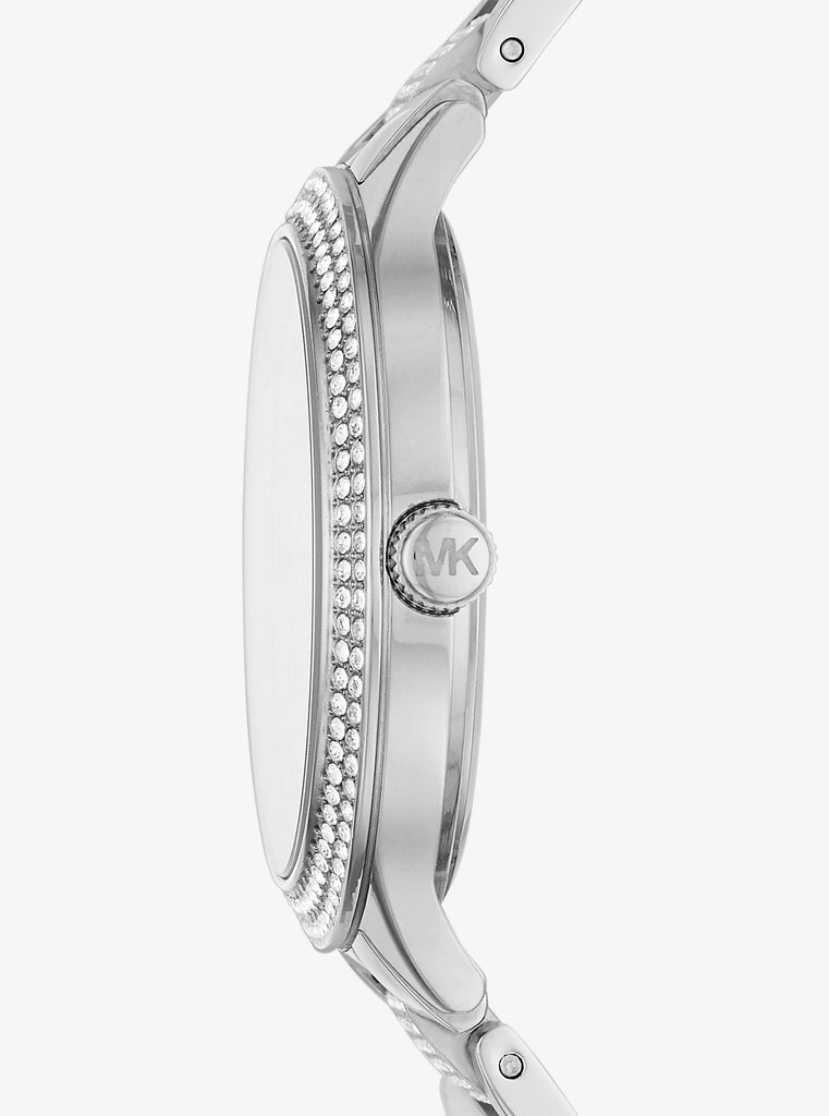 Buy Shop Michael Kors Runway Crystals Silver Dial Silver Steel Strap Watch for Women - MK3822 USA Online
