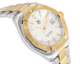 Buy Shop Tag Heuer Aquaracer Quartz White Dial Two Tone Steel Strap Watch for Men - WAY1120.BB0930 USA Online