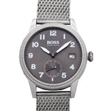 Buy Shop Hugo Boss Legacy Grey Dial Silver Mesh Bracelet Watch for Men - 1513673 USA Online