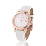 Buy Shop Burberry The City White Dial White Leather Strap Watch for Women - BU9108 USA Online