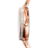 Buy Shop Michael Kors Skylar Maroon Dial Rose Gold Steel Strap Watch for Women - MK6086 USA Online