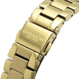 Coach Sport Diamonds Gold Dial Gold Steel Strap Watch for Women - 14502195