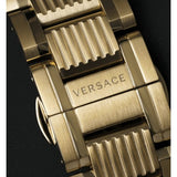 Versace Greca Action Chronograph Black Dial Gold Steel Strap Watch For Men - VE3J00622