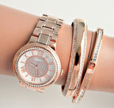 Buy Shop Guess Madison Diamonds White Dial Rose Gold Steel Strap Watch for Women - W0637L3 USA Online