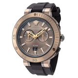 Buy Shop Versace V Extreme Chronograph Brown Tone Dial Black Rubber Strap Watch for Men - VCN030017 USA Online