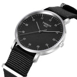 Buy Shop Tissot Everytime Medium Black Dial Black NATO Strap Watch For Men - T109.410.17.077.00 USA Online