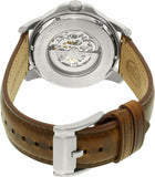 Buy Shop Fossil Grant Automatic Beige Skeleton Dial Brown Leather Strap Watch for Men - ME3099 USA Online