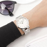 Buy Shop Daniel Wellington Iconic Link White Dial Silver Steel Strap Watch for Women - DW00100203 USA Online