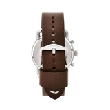 Buy Shop Fossil The Commuter White Dial Brown Leather Strap Watch for Men - FS5402 USA Online