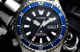 Citizen Promaster Fugu Limited Edition Diver's 200m Automatic Black Dial Silver Steel Strap Watch For Men - NY0098-84E