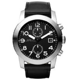 Buy Shop Marc Jacobs Larry Chronograph Black Dial Black Leather Strap Watch for Men - MBM5054 USA Online