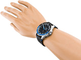 Buy Shop Fossil Sport 54 Day Date Black Dial Black Leather Strap Watch for Men - FS5321 USA Online