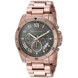 Buy Shop Michael Kors Brecken Chronograph Analog Black Dial Rose Gold Steel Strap Watch For Women - MK8563 USA Online