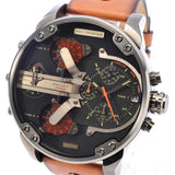 Buy Shop Diesel Mr Daddy 2.0 Chronograph Black Dial Brown Leather Strap Watch For Men - DZ7332 USA Online