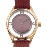 Marc Jacobs Tether Red Transparent Red Leather Strap Watch for Women - MBM1377