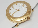 Buy Shop Marc Jacobs Amy White Dial White Leather Strap Watch for Women - MBM1150 USA Online