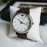Buy Shop Emporio Armani Herren White Dial Brown Leather Strap Watch For Men - AR11103 USA Online