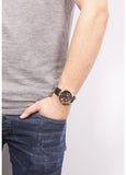 Buy Shop Fossil Grant Chronograph Grey Dial Black Leather Strap Watch for Men - FS5085 USA Online