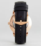 Buy Shop Fossil The Minimalist Black Dial Black Leather Strap Watch for Men - FS5376 USA Online