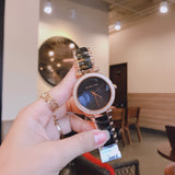 Buy Shop Michael Kors Parker Mother of Pearl Black Dial Two Tone Steel Strap Watch for Women - MK6414 USA Online