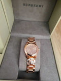 Burberry Heritage Rose Gold Dial Rose Gold Steel Strap Watch for Women - BU9215