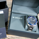 Buy Shop Tag Heuer Aquaracer Calibre 5 Blue Dial Silver Steel Strap Watch for Men - WAY201B.BA0927 USA Online