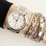 Buy Shop Michael Kors Blair Chronograph Silver Dial Silver Steel Strap Watch for Women - MK5459 USA Online