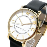 Buy Shop Marc Jacobs Roxy White Dial Black Leather Strap Watch for Women - MJ1532 USA Online