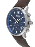 Buy Shop Hugo Boss Attitude Blue Dial Brown Leather Strap Watch for Men - 1513606 USA Online