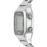 Buy Shop Fossil Retro Digital Silver Dial Silver Steel Strap Watch for Men - FS5844 USA Online