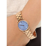 Buy Shop Marc Jacobs Mini Baker Blue Dial Rose Gold Steel Strap Watch for Women - MBM3285 USA Online