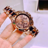 Buy Shop Michael Kors Bradshaw Chronograph Brown Dial Two Tone Steel Strap Watch For Women - MK5944 USA Online