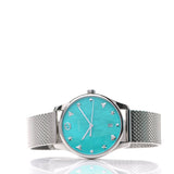 Buy Shop Gucci G-Timeless Turquiose Mother of Pearl Dial Silver Mesh Bracelet Watch For Women - YA1264039 USA Online